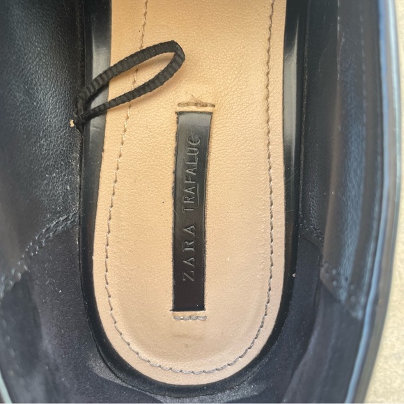 Zara Trafaluc Woman’s Black Chunky Lug Sole Penny Loafers size 39 - Picture 5 of 8